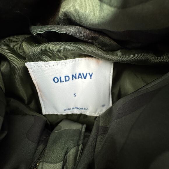 Old Navy Camo Outdoor Classic Cozy Quilted Puffer Jacket Women's Size Small - Picture 4 of 5